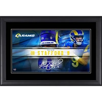 Matthew Stafford Los Angeles Rams Facsimile Signature Framed 10" x 18" Player Nameplate Collage