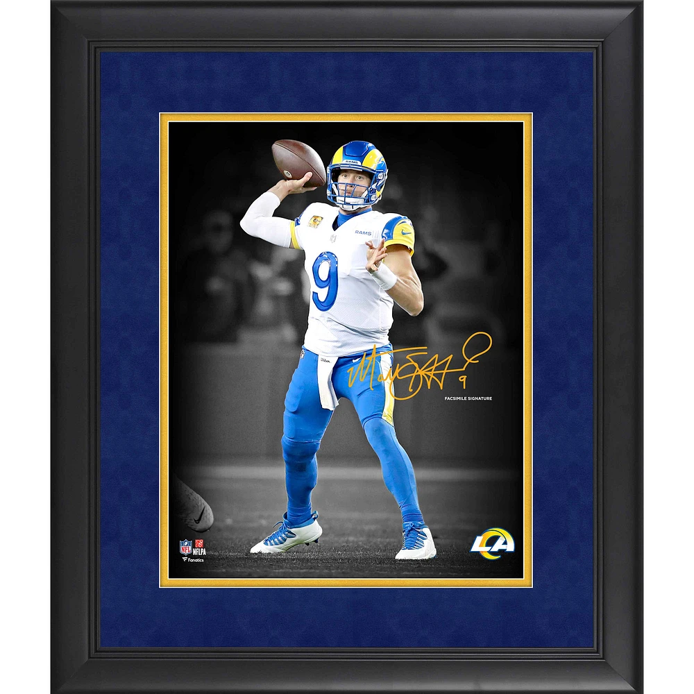 Matthew Stafford Los Angeles Rams Facsimile Signature Framed 11" x 14" Spotlight Photograph