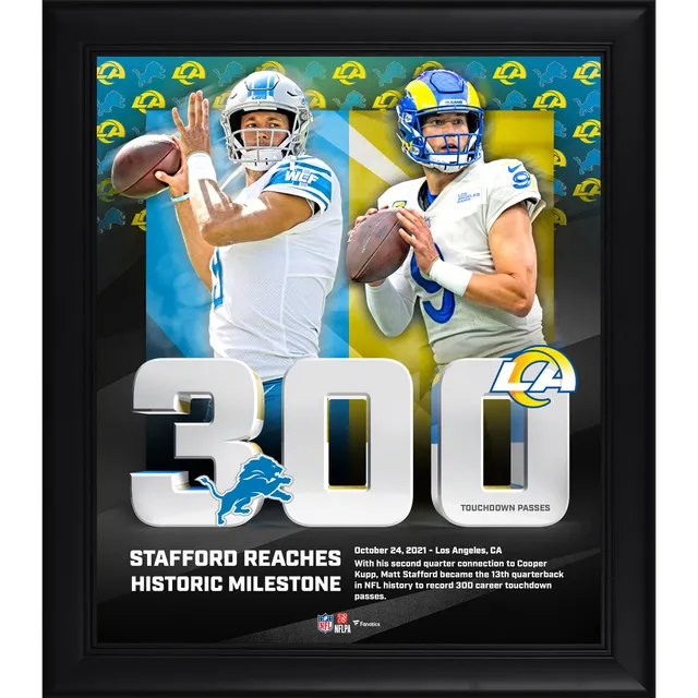 MATTHEW STAFFORD Autographed Rams SB LVI Football Display FANATICS