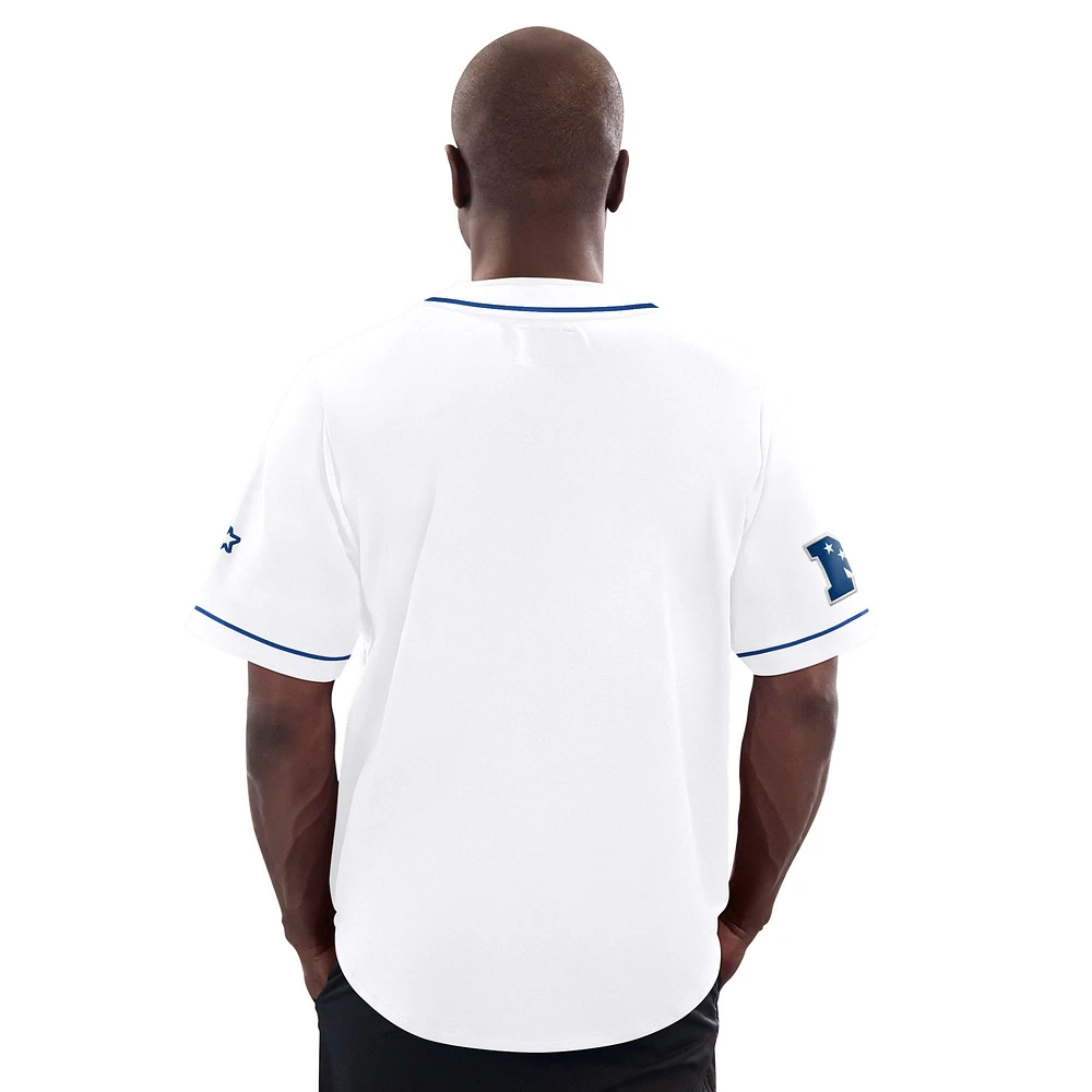 Men's Starter  White Los Angeles Rams Relay Full-Button Baseball Jersey