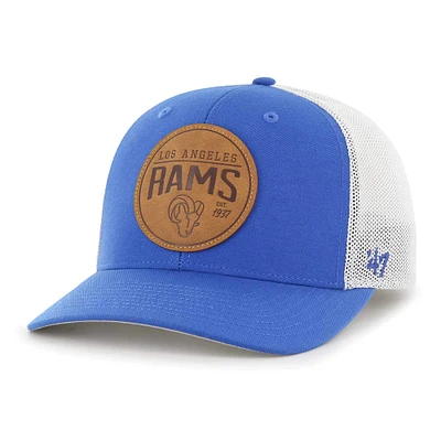 Casquette flexible en cuir bleu Los Angeles Rams '47 pour hommes