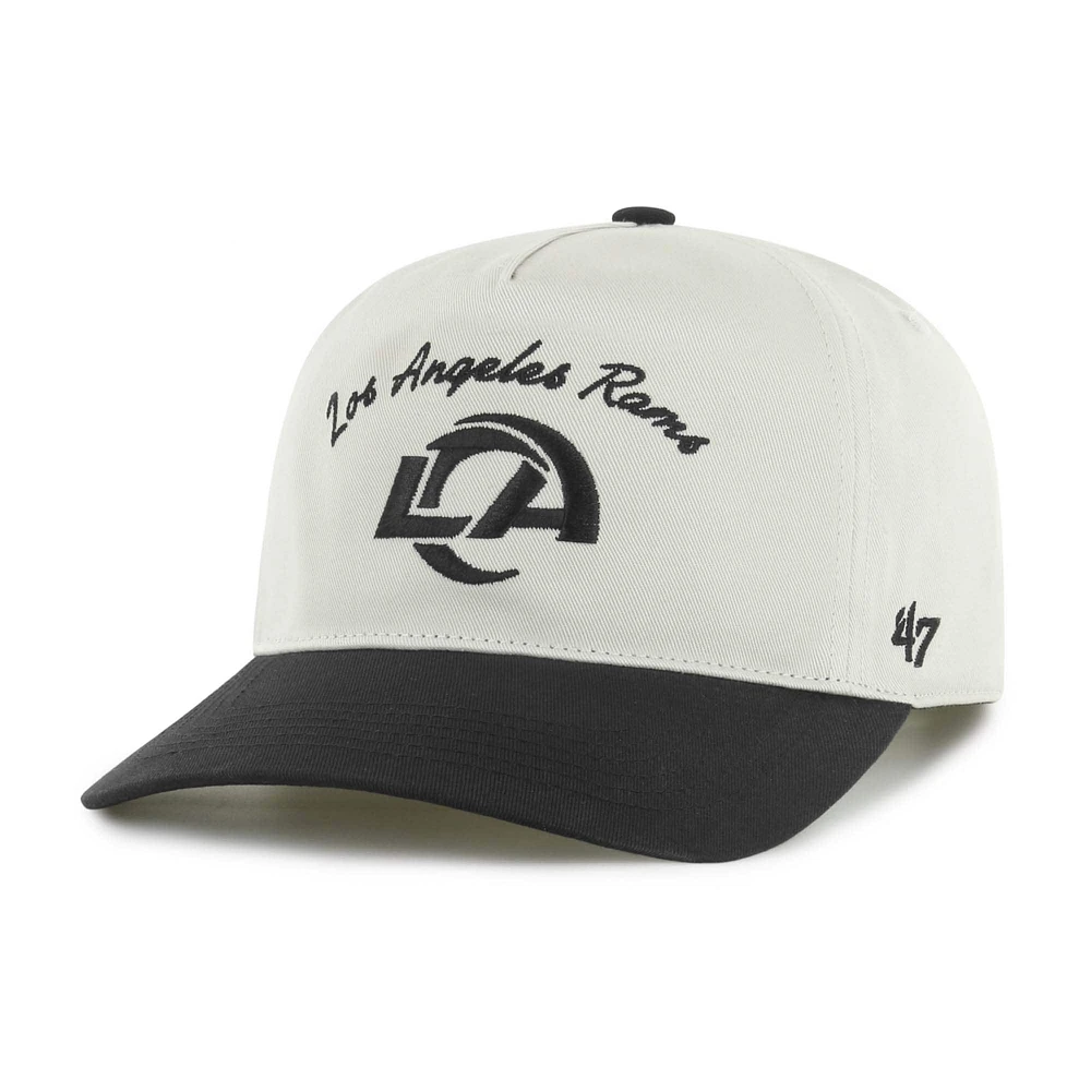 Casquette ajustable « 47 » crème/noire pour homme des Los Angeles Rams, Safe Bet Stable Hitch