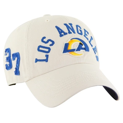 Casquette ajustable Clubhouse Faber Clean Up pour homme Los Angeles Rams couleur crème '47