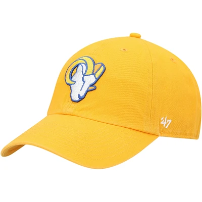 Men's '47 Gold Los Angeles Rams Secondary Clean Up Adjustable Hat