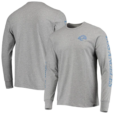 Men's '47 Gray Los Angeles Rams Franklin Long Sleeve T-Shirt