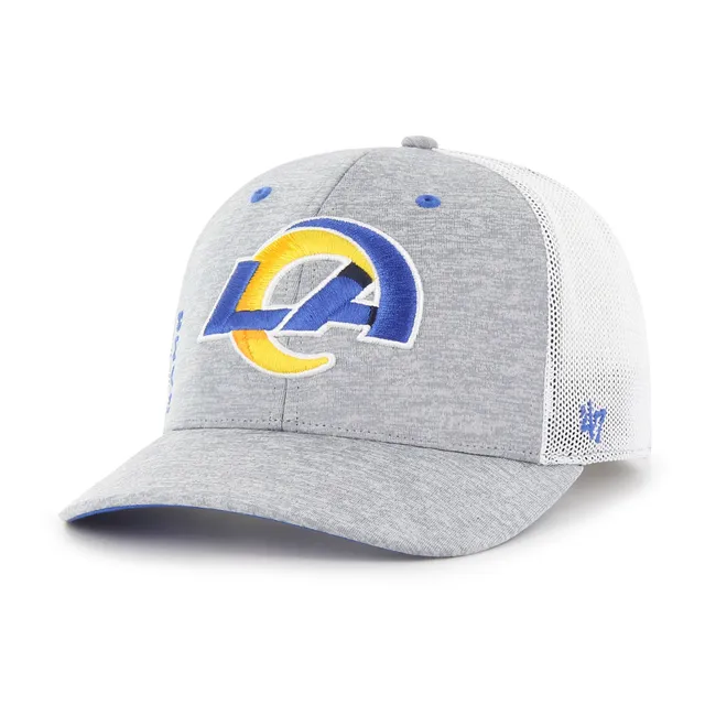 Men's '47 Gray/Black Los Angeles Rams Super Bowl LVI Bound Aperture Trucker  Adjustable Hat
