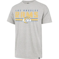 Men's '47 Heathered Gray Los Angeles Rams Stripe Thru Franklin T-Shirt