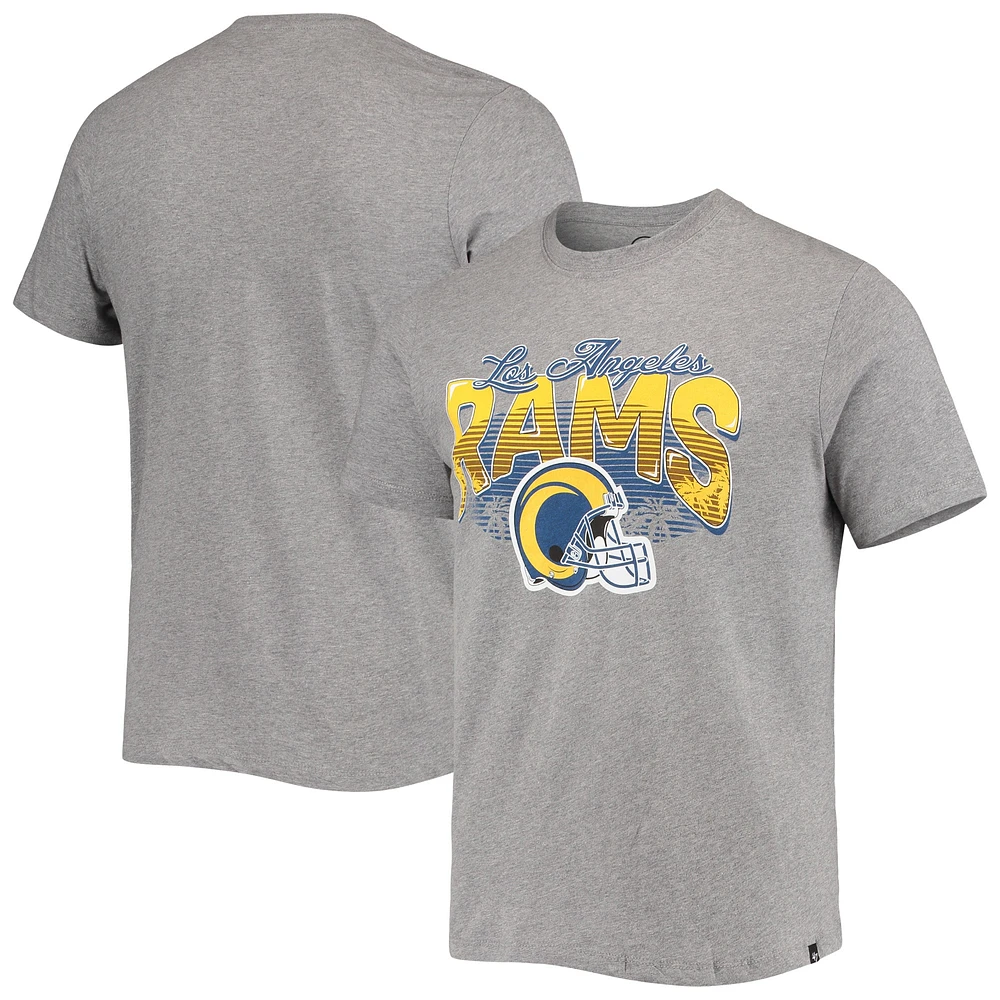 Men's '47 Heathered Gray Los Angeles Rams Super Rival Team T-Shirt