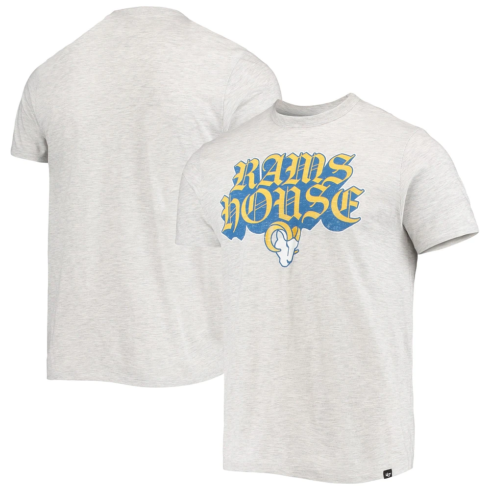 Men's '47 Heathered Gray Los Angeles Rams Team Franklin T-Shirt