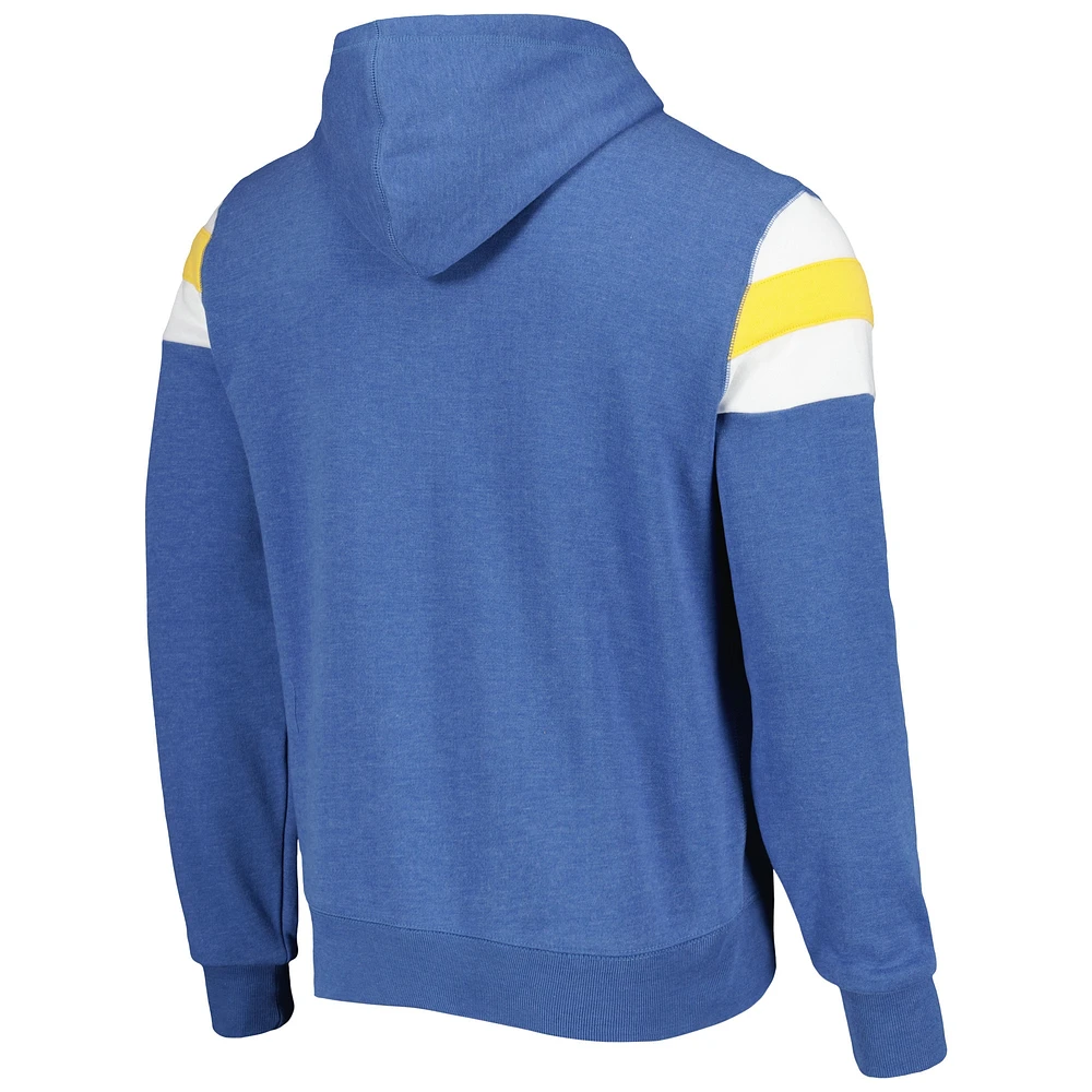 Men's '47 Heathered Royal Los Angeles Rams Premier Nico Pullover Hoodie