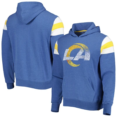 Men's '47 Heathered Royal Los Angeles Rams Premier Nico Pullover Hoodie