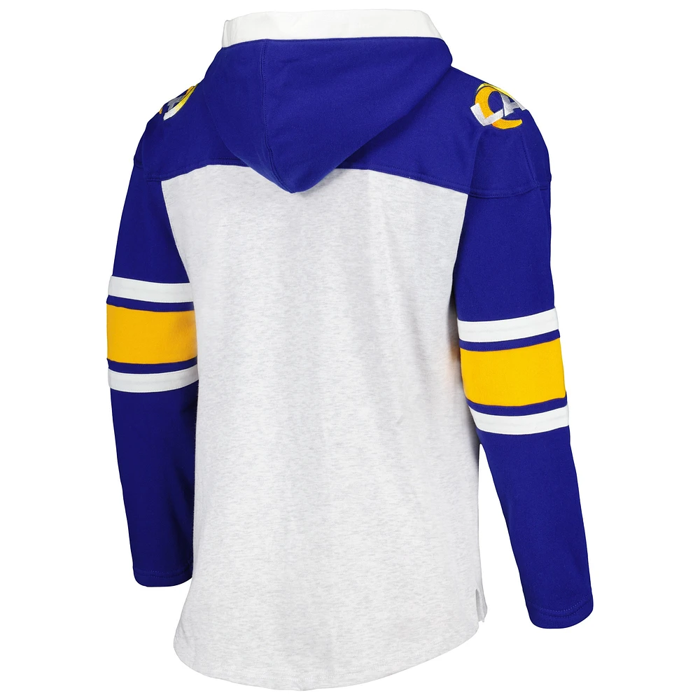 Chandail à capuchon lacets gris chiné pour hommes '47 Los Angeles Rams Gridiron