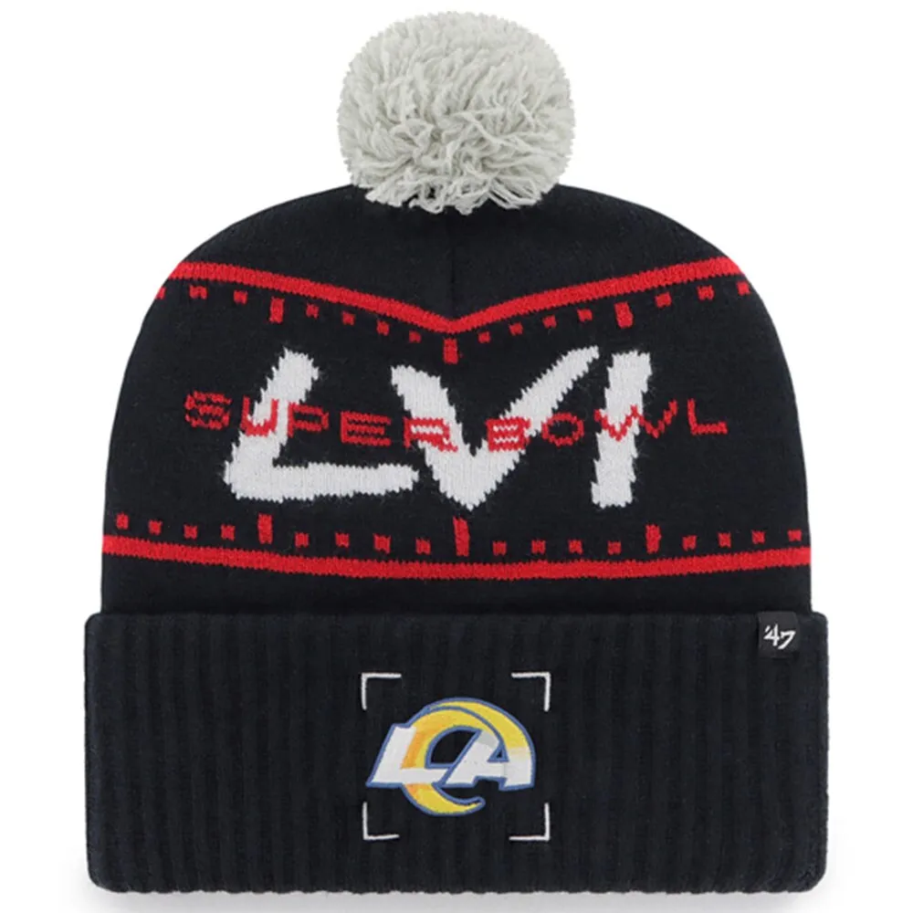 Lids Los Angeles Rams '47 Super Bowl LVI Bound View Cuffed Pom Knit Hat -  Navy