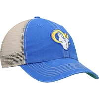 Men's '47 Royal/Natural Los Angeles Rams Head Trawler Trucker Clean Up Snapback Hat