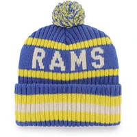 Bonnet en tricot à revers Bering des Rams de Los Angeles '47 Royal pour homme avec pompon