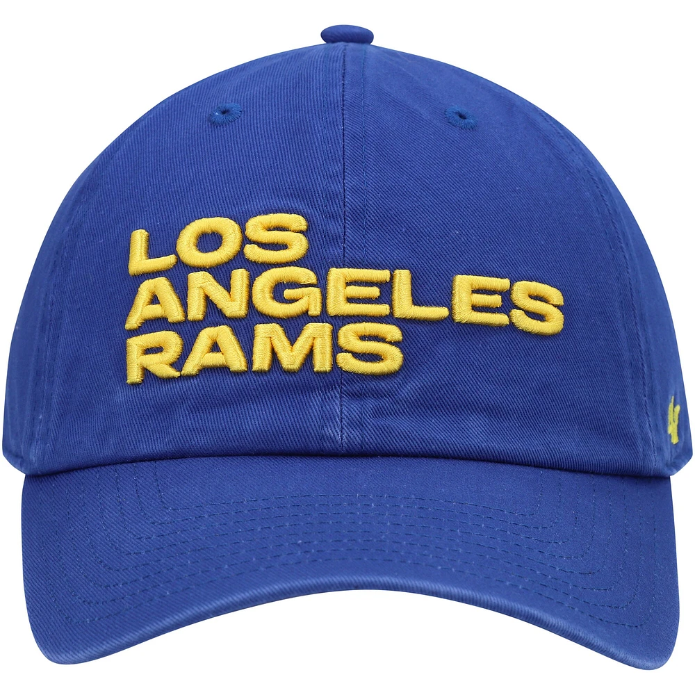 Casquette réglable '47 Royal Los Angeles Rams Clean Up Team Script pour homme