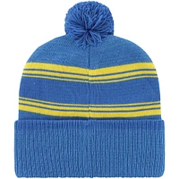 Bonnet en tricot à revers Fadeout '47 Royal Los Angeles Rams pour hommes avec pompon