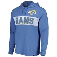 Men's '47 Royal Los Angeles Rams Field Franklin Hooded Long Sleeve T-Shirt