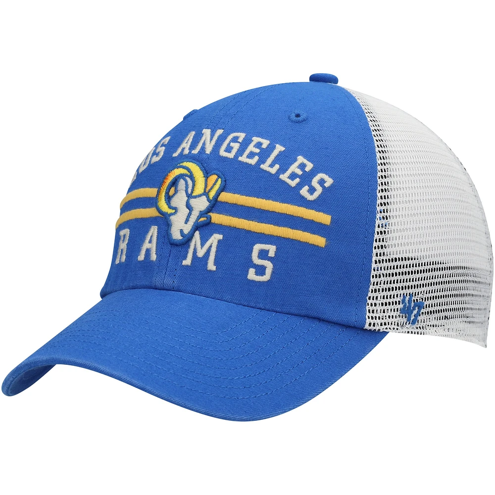 Casquette '47 Royal Los Angeles Rams Highpoint Trucker Clean Up Snapback pour homme