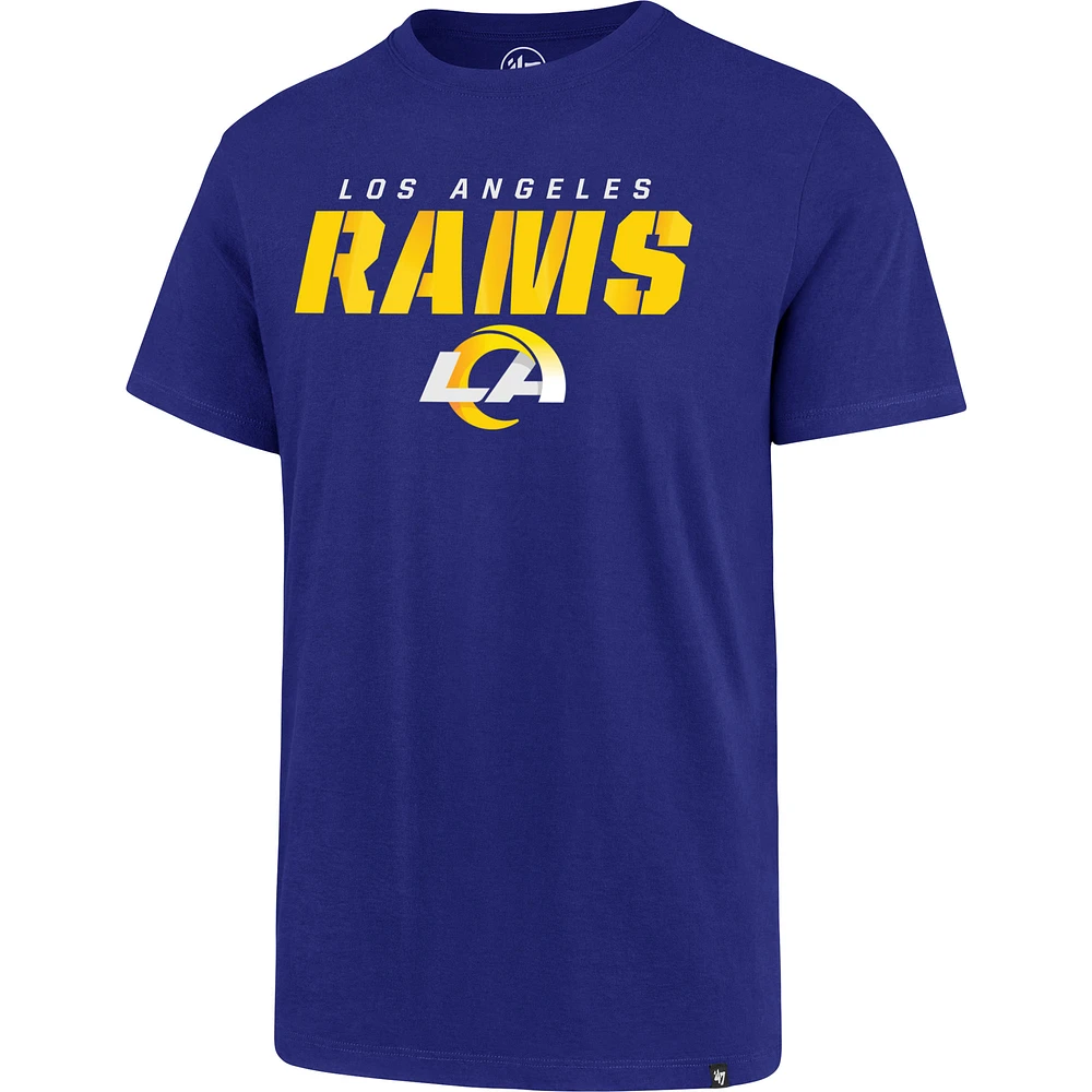 T-shirt '47 Royal Los Angeles Rams Logo Traction Super Rival pour homme