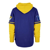 Men's '47 Royal Los Angeles Rams Shortstop Pullover Hoodie