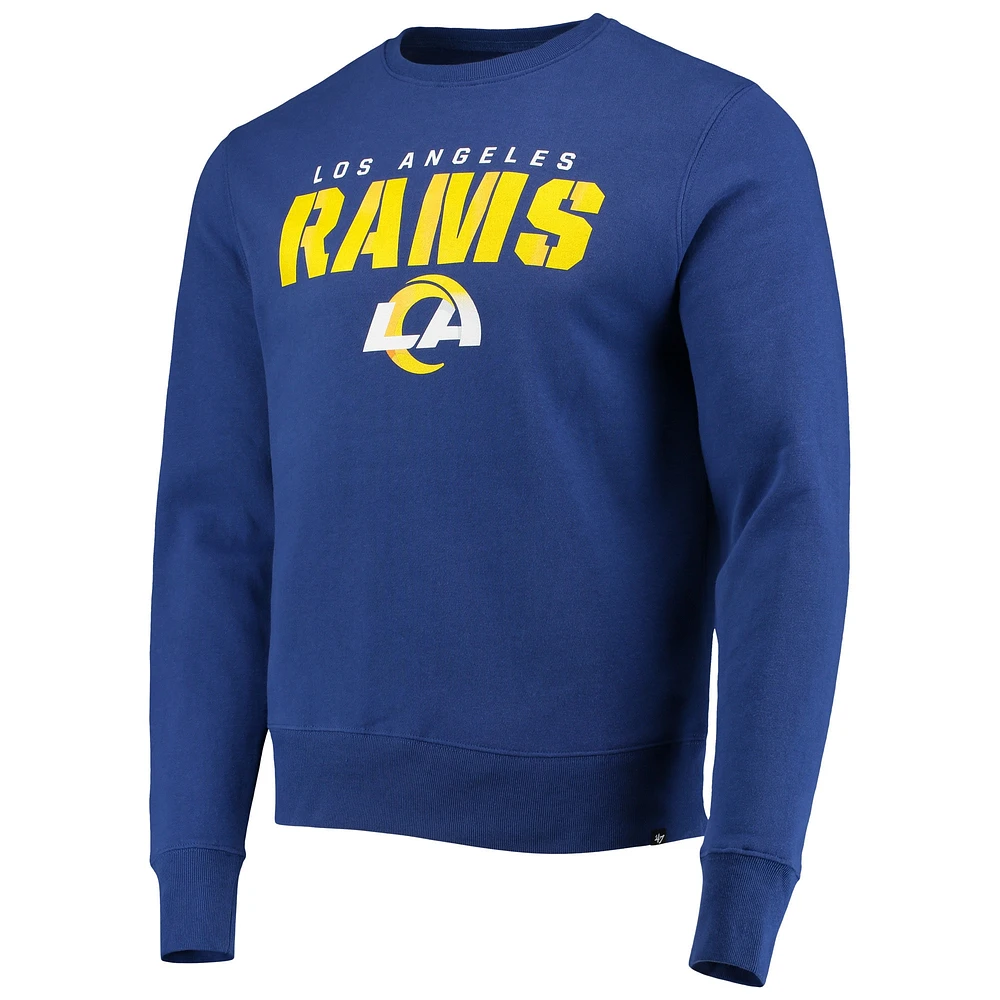 Men's '47 Royal Los Angeles Rams Traction Headline Pullover Sweatshirt