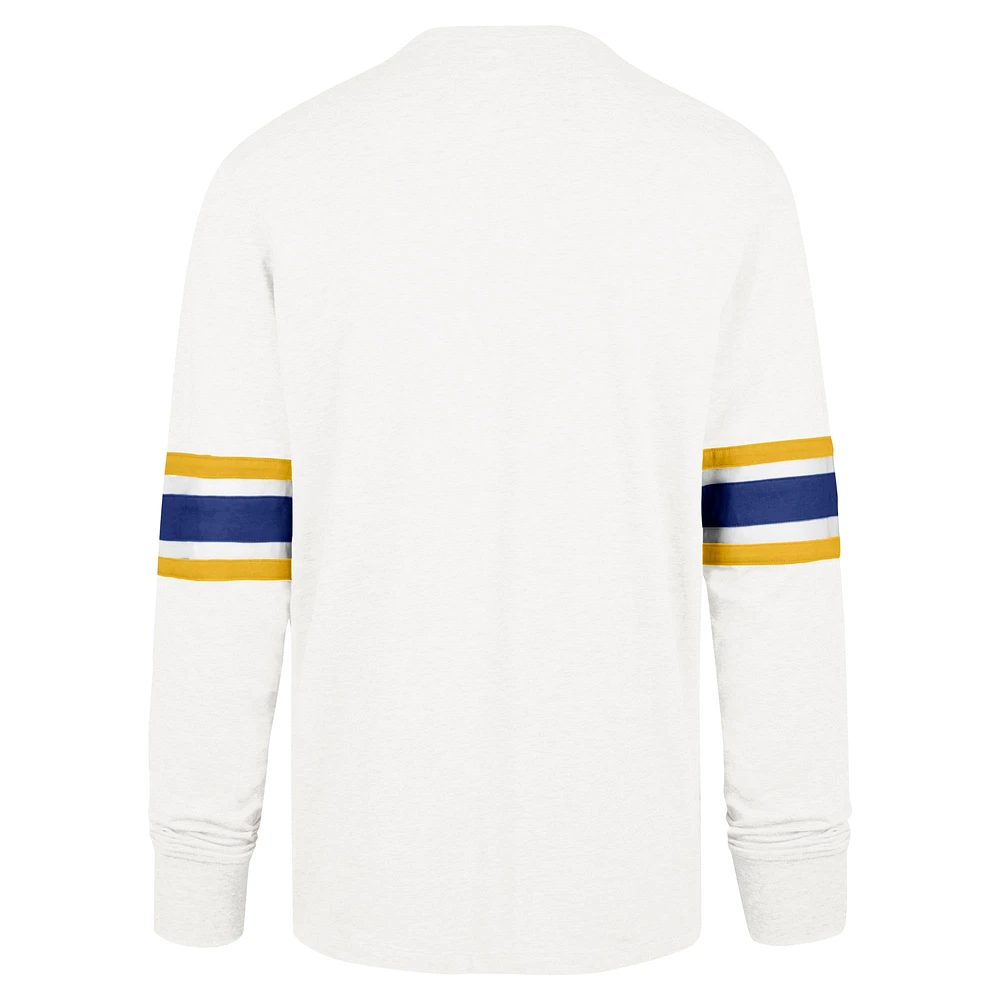 Men's '47 White Los Angeles Rams Gridiron Premier Brex Long Sleeve T-Shirt