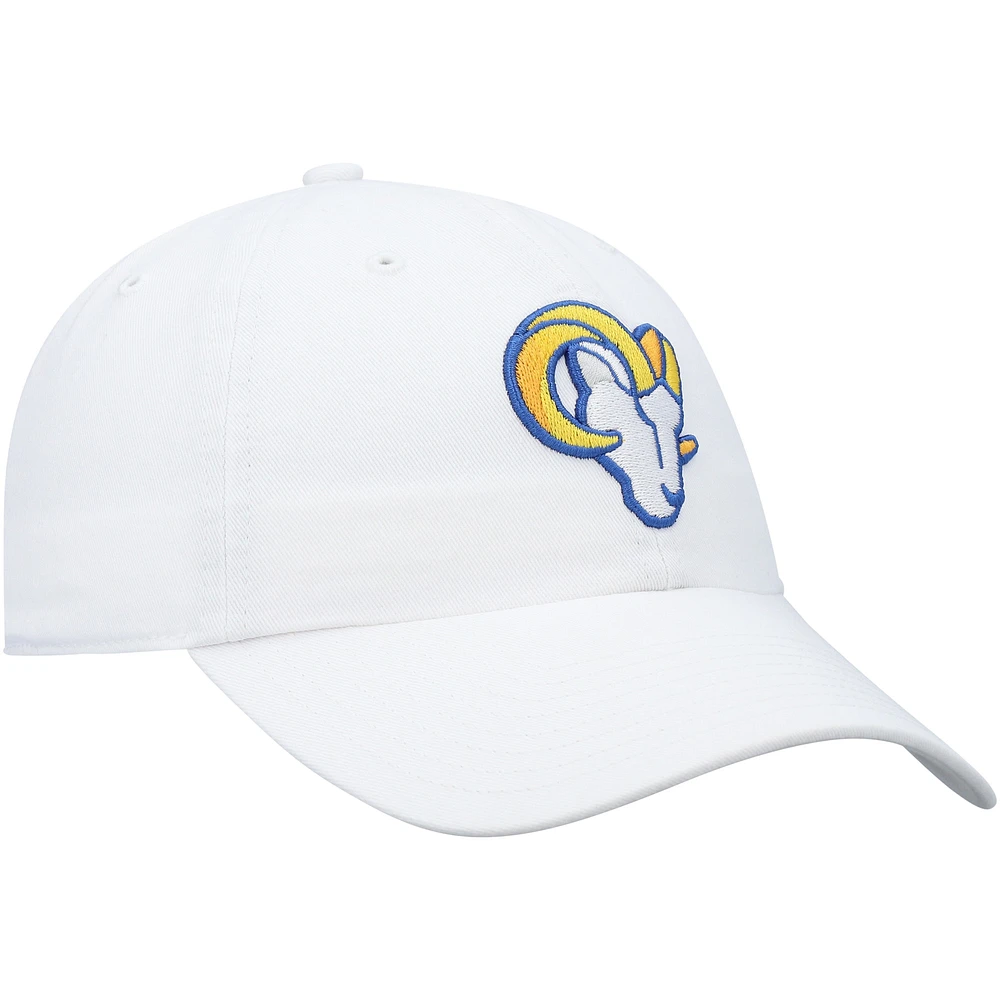 Casquette réglable Clean Up Los Angeles Rams Logo '47 blanche pour homme