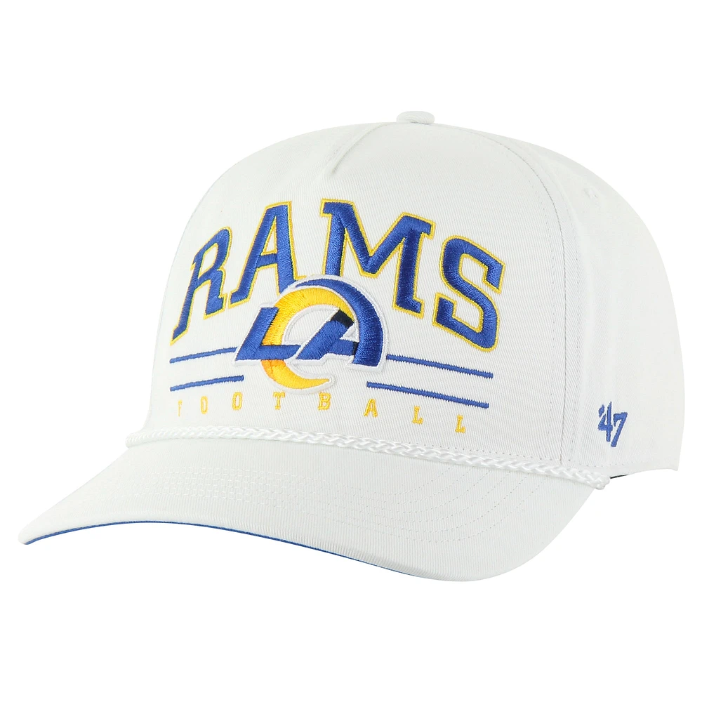 Men's '47 White Los Angeles Rams Roscoe Hitch Rope Adjustable Hat