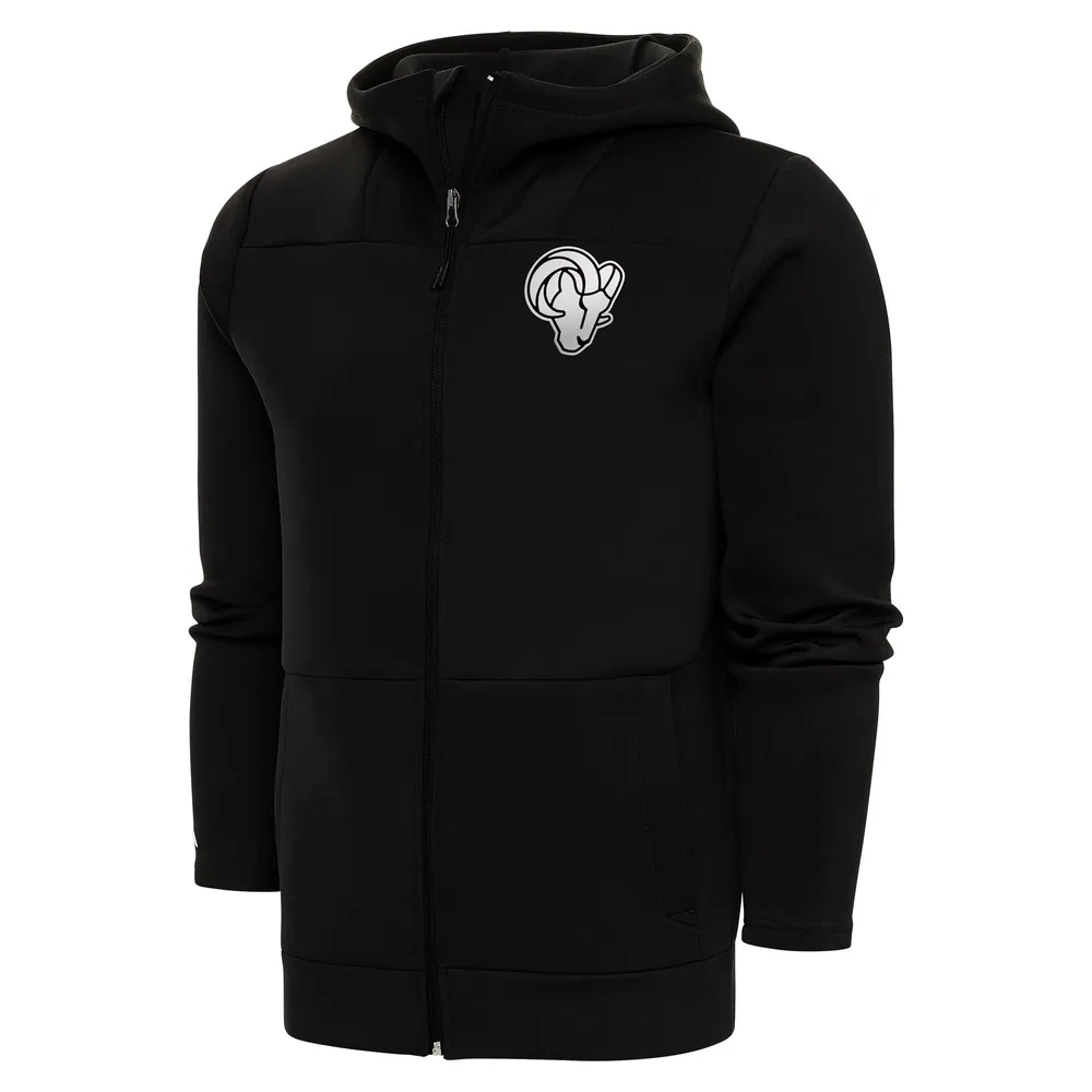 Lids Los Angeles Rams Antigua Metallic Logo Protect Full-Zip Hoodie