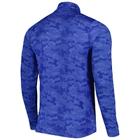 Sweat-shirt à fermeture éclair quart de tour Antigua Royal Los Angeles Rams Brigade pour homme