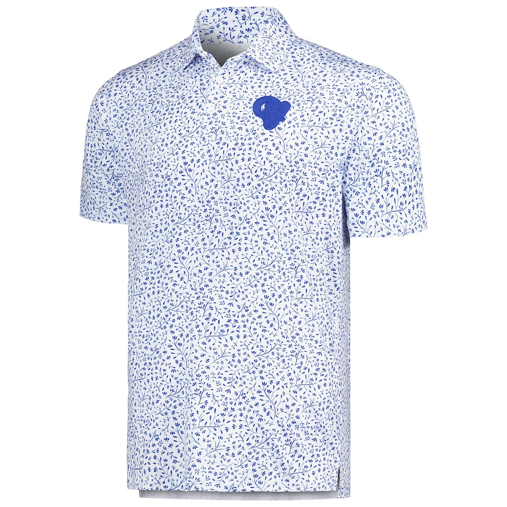 Men's Antigua White Los Angeles Rams Motion Polo