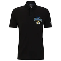 Polo BOSS X NFL pour hommes, noir/royal, Los Angeles Rams Punter