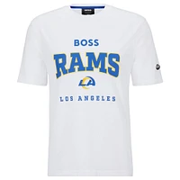 T-shirt blanc BOSS X NFL Los Angeles Rams Huddle pour hommes