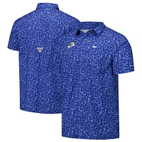 Men's Columbia PFG Royal Los Angeles Rams Super Slack Tide Omni-Wick Button-Up Shirt