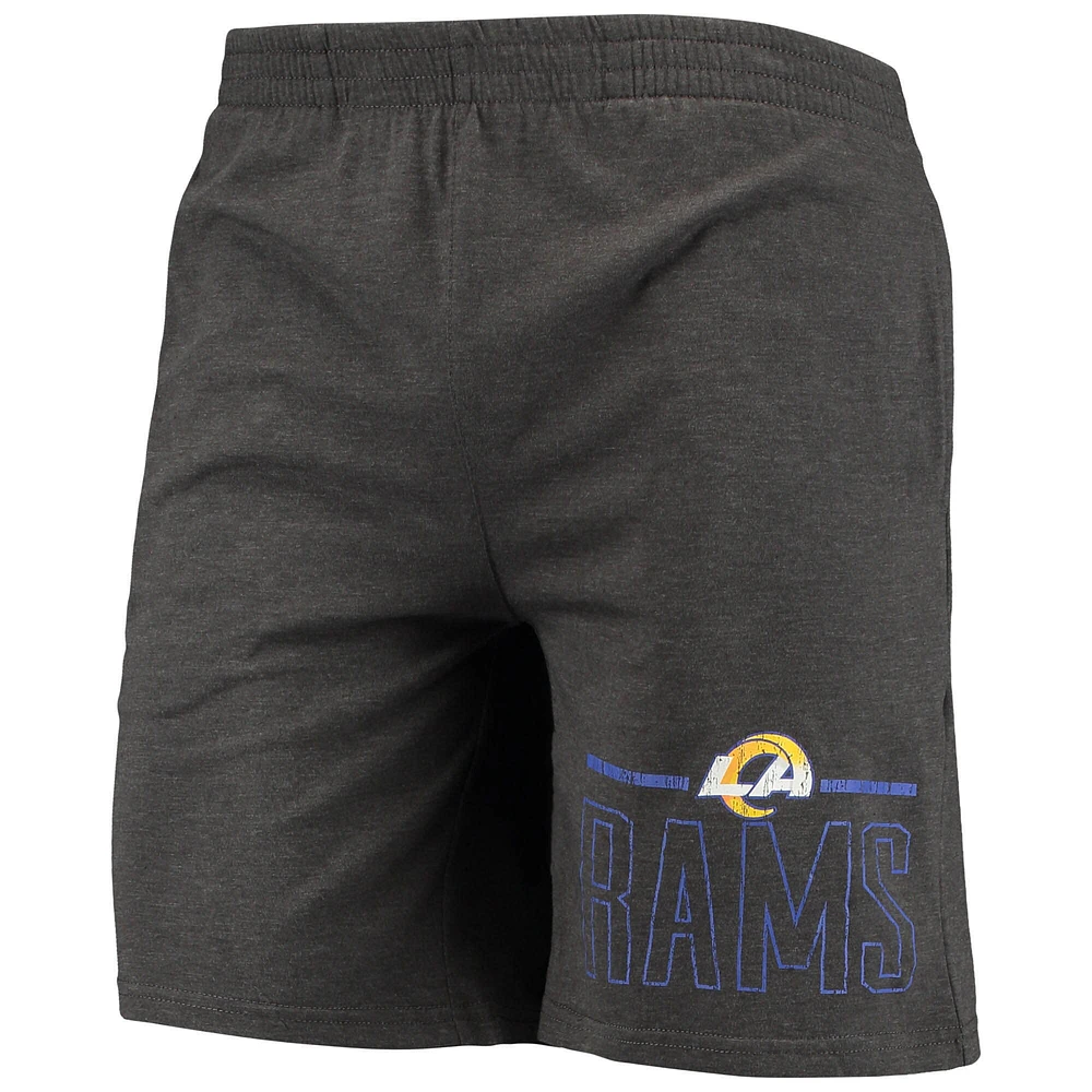 Ensemble de pyjama et short Concepts Sport Royal/Charcoal Los Angeles Rams Meter pour homme