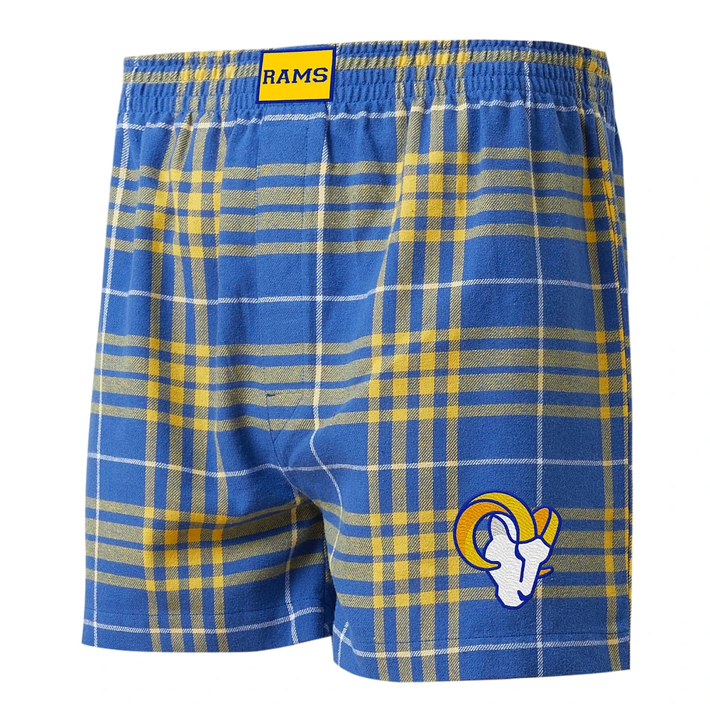 Boxer en flanelle Concord Concepts Sport Royal/Or pour hommes, Los Angeles Rams