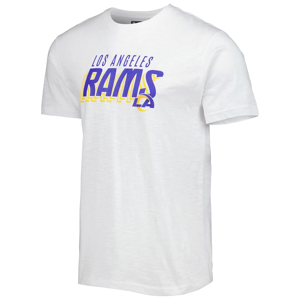 Ensemble de nuit pour homme Concepts Sport Royal/Blanc Los Angeles Rams Downfield T-shirt et short