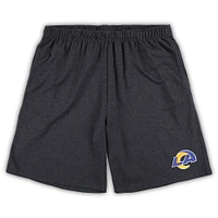 Ensemble t-shirt et short Los Angeles Rams Big & Tall Concepts Sport pour homme, blanc/anthracite