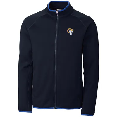 Los Angeles Rams Cutter & Buck Discovery Windblock Full-Zip Jacket - Navy