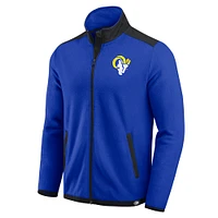 Men's Darius Rucker Collection by Fanatics Royal Los Angeles Rams Color Block Polar Fleece Full-Zip Jacket