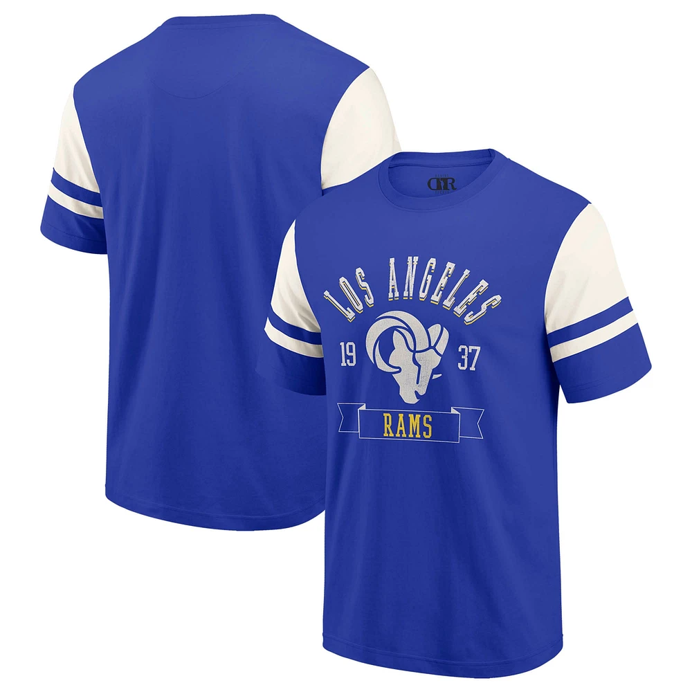 Men's Darius Rucker Collection by Fanatics  Royal Los Angeles Rams Football T-Shirt