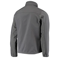 Men's Dunbrooke Graphite Los Angeles Rams Circle Zephyr Softshell Full-Zip Jacket