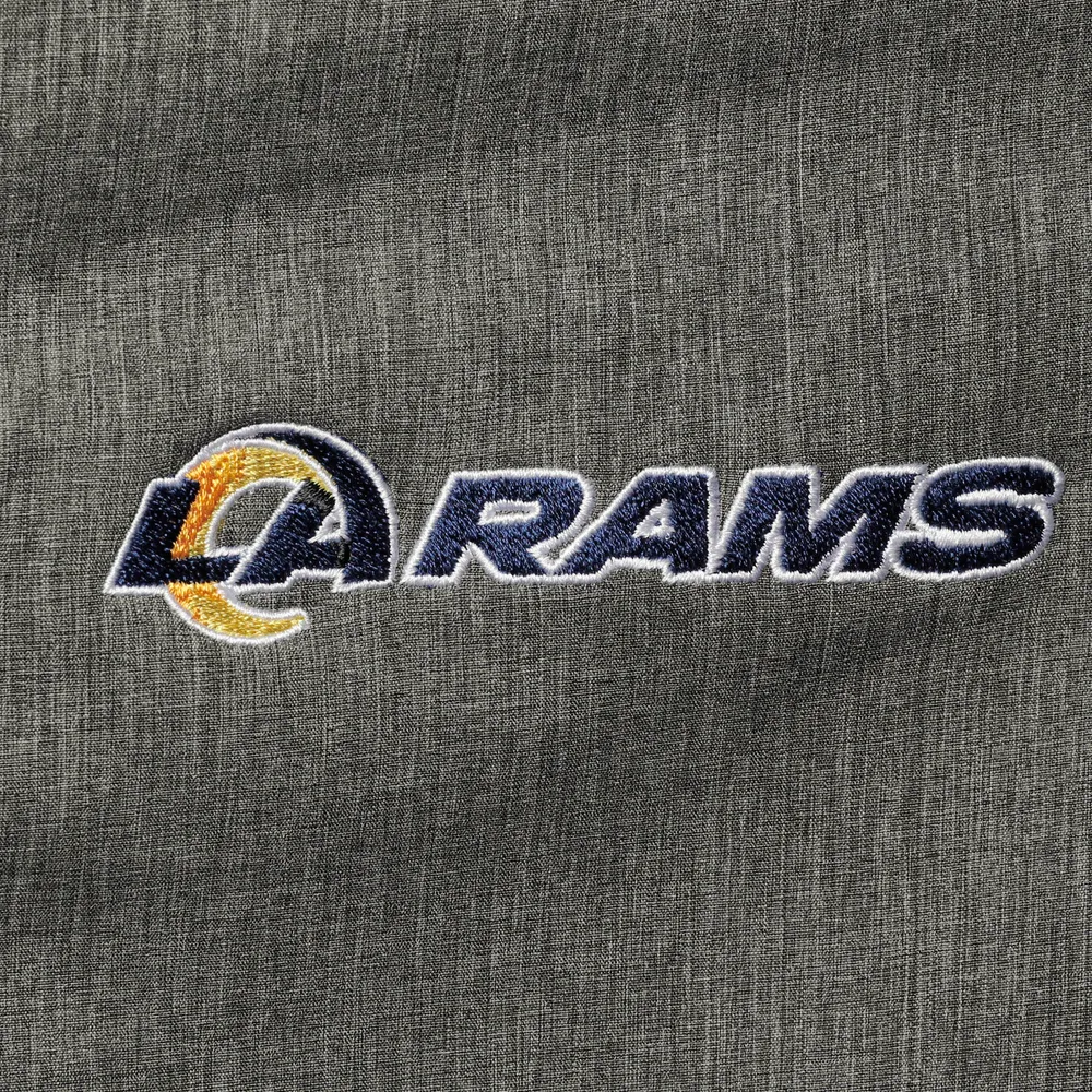 Men's Dunbrooke Graphite Los Angeles Rams Circle Zephyr Softshell Full-Zip Jacket