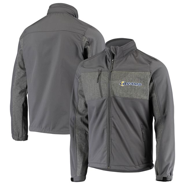 Veste Dunbrooke Graphite Los Angeles Rams Circle Zephyr Softshell entièrement zippée pour homme