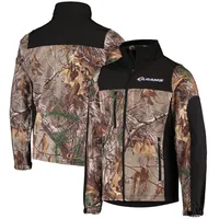 Blouson à fermeture éclair intégrale Dunbrooke Realtree Camo/Noir pour hommes Los Angeles Rams Circle Hunter Softshell