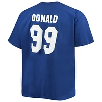 Men's Fanatics Aaron Donald Royal Los Angeles Rams Big & Tall Player Name Number T-Shirt