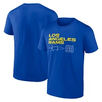 Fanatics pour hommes Aaron Donald Royal Los Angeles Rams Nom et numéro de l'équipe T-shirt