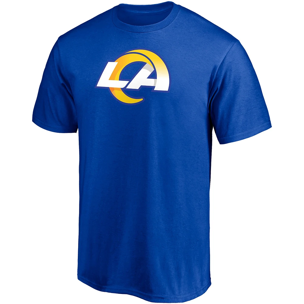 Men's Fanatics Aaron Donald Royal Los Angeles Rams Player Icon Name & Number T-Shirt