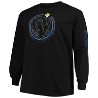 Men's Fanatics Black Los Angeles Rams Big & Tall Color Pop Long Sleeve T-Shirt